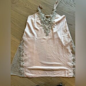 Flora Nikrooz Lace-Embellished Chemise in Soft Pink